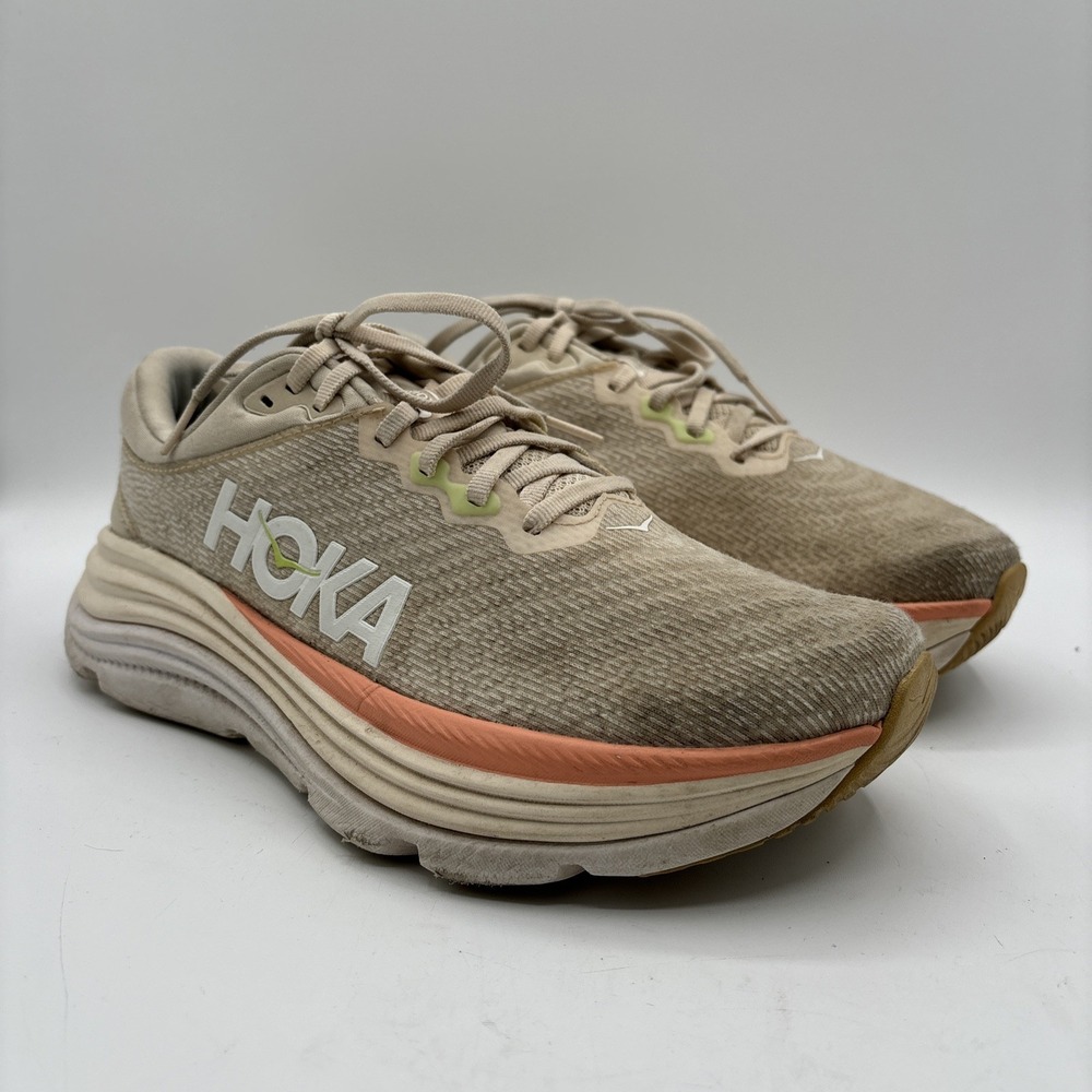 Hoka Gaviota 5 Sneakers Women's Size 7.5 B 1134235 VLG Beige Running Shoes